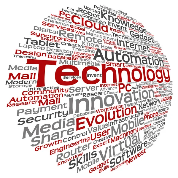 기술 단어 구름 — 스톡 사진