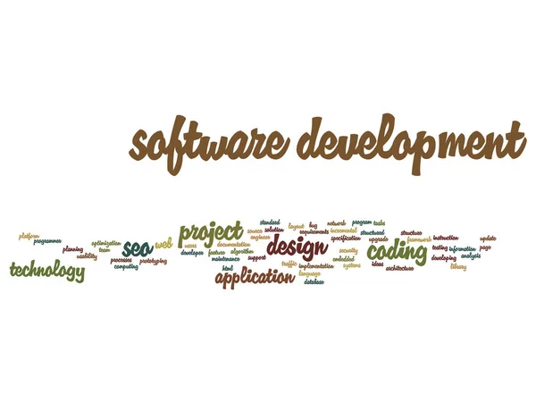 Software-Entwicklung Wort Wolke — Stockfoto