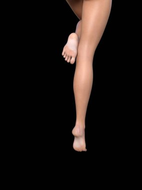 ince çıplak ayakla kadın bacakları