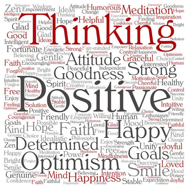 Positive thinking word cloud — Stock Photo, Image