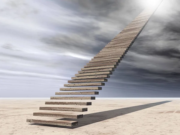 Lépcső a mennybe sivatagban — Stock Fotó