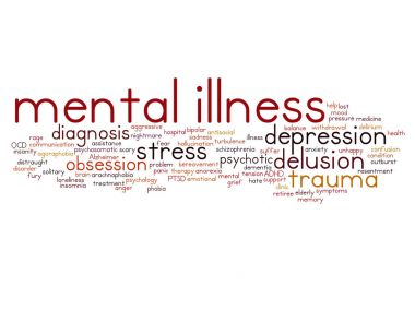 akıl hastalığı kelime bulutu 