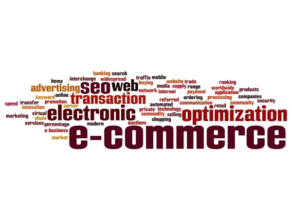 E-commerce mot nuage — Photo