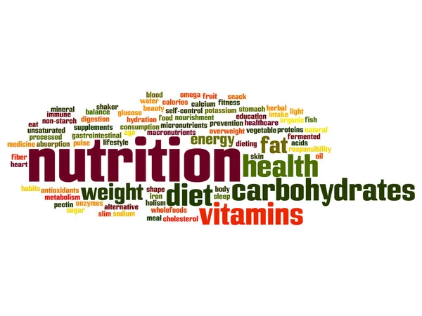 Nutrición y dieta palabra nube —  Fotos de Stock