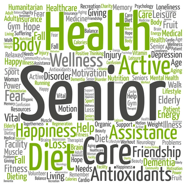 senior health word cloud