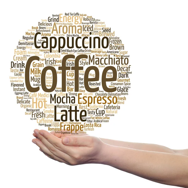 Coffee word cloud — Stock Photo, Image