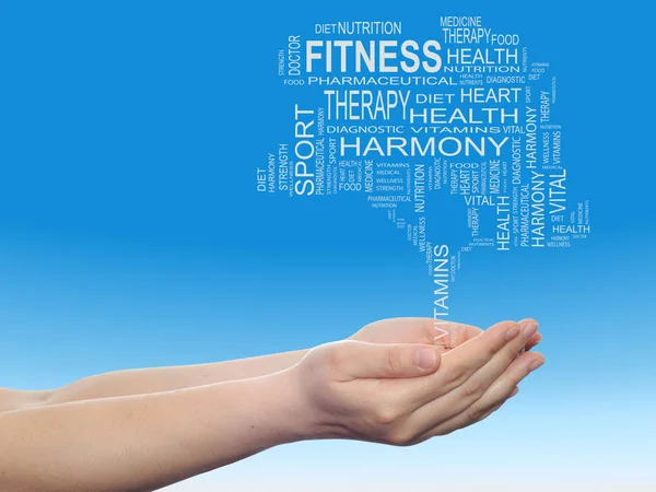 Fitness word cloud — Stock Photo, Image