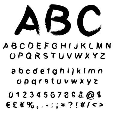 beyaz üzerine siyah el yazısı yazı tipi