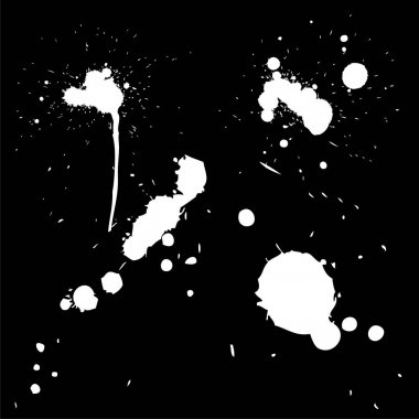 Beyaz yaratıcı mürekkep damlaları