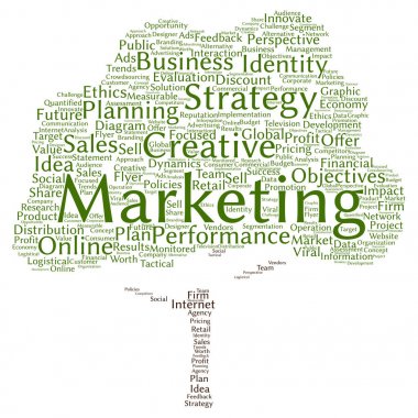 Pazarlama kelime bulutu