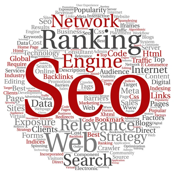 Seo word cloud — Stock Photo, Image