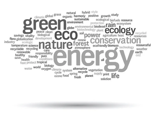 Green ecology and conservation word cloud — Stock Photo, Image