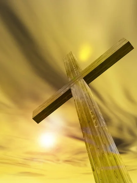 Символ религиозного креста — стоковое фото