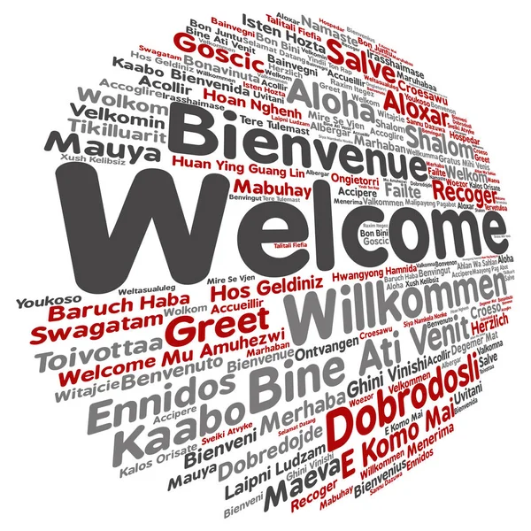 Greeting international word cloud — Stock Photo, Image