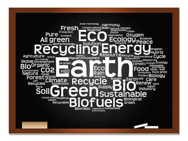 Gröna ekologi och bevarande word cloud — Stockfoto