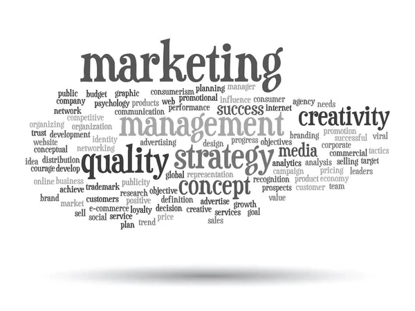 Éxito empresarial o marketing palabra nube — Foto de Stock