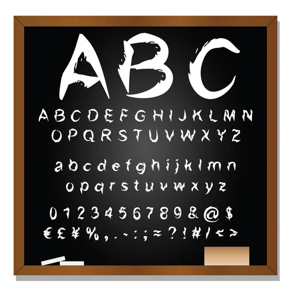 Handwritten font on blackboard — Stock Photo, Image