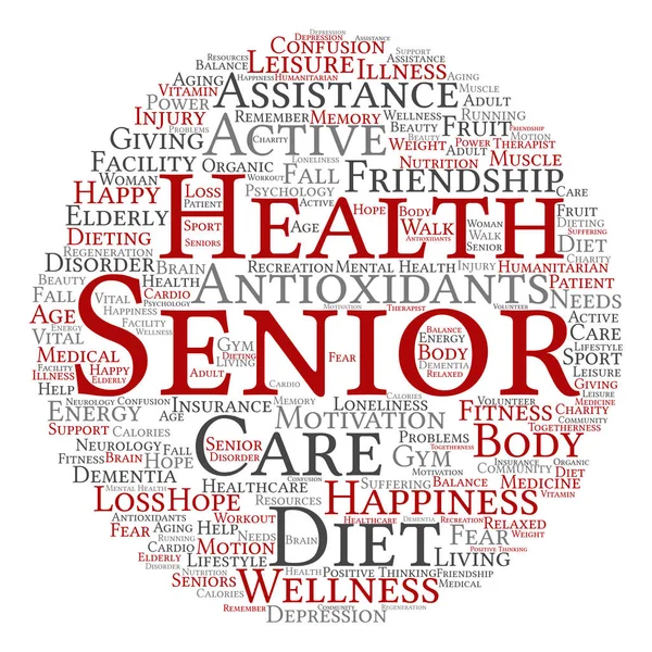senior health word cloud