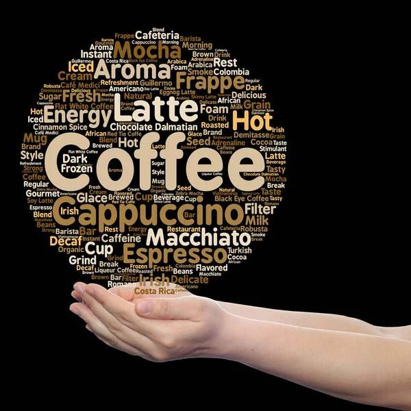 Coffee word cloud — Stock Photo, Image