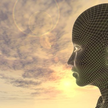 kadın baş tel kafes