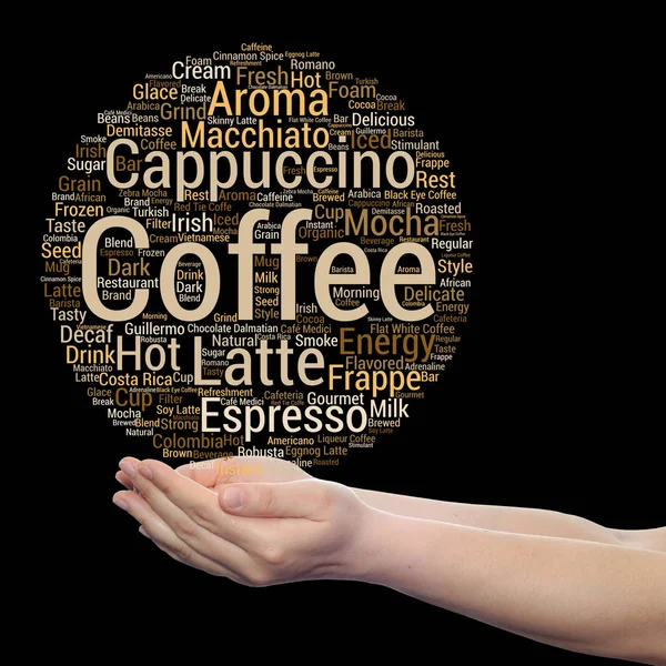 Coffee word cloud — Stock Photo, Image