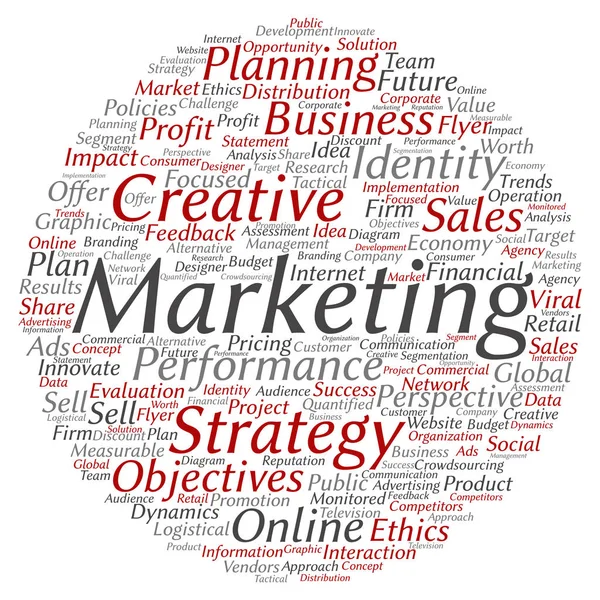 Marketing palabra nube — Foto de Stock