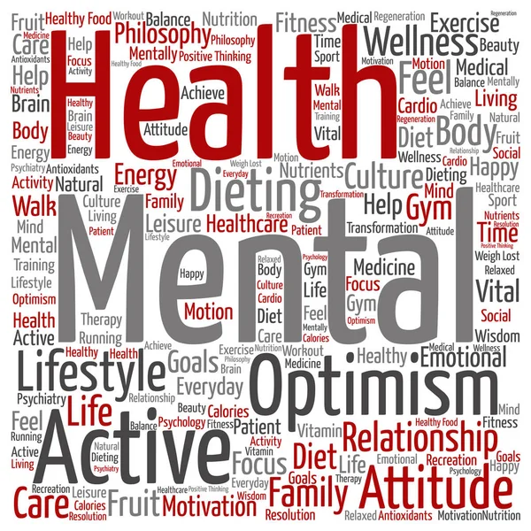 Mental health word cloud — Stock Photo, Image