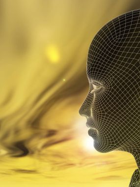 kadın soyut tel kafes