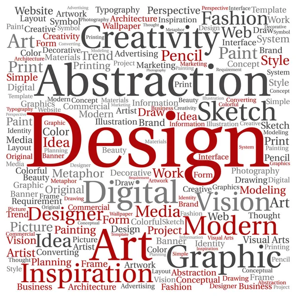 Design word cloud — Stockfoto