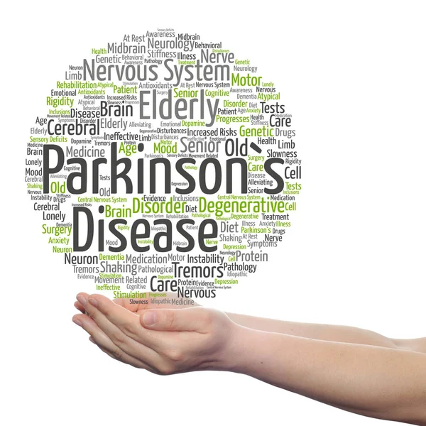 Doença de Parkinson nuvem palavra — Fotografia de Stock