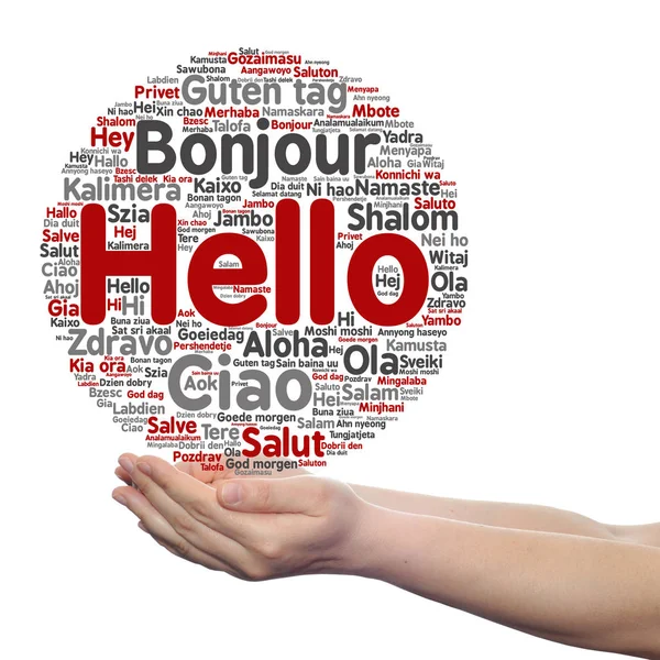 Greeting international word cloud — Stock Photo, Image