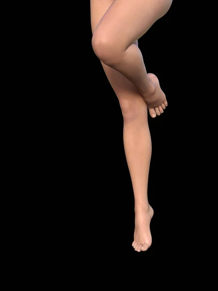 Female barefoot legs — Stock Photo, Image