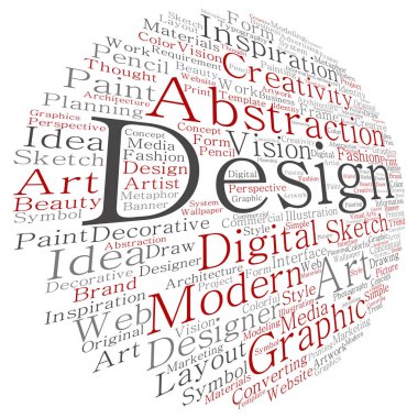 soyut kelime bulutu kompozisyon