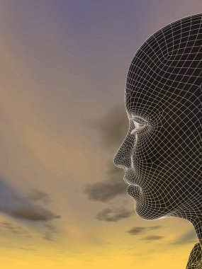 Tel kafes kadın baş