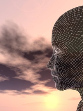 Tel kafes kadın baş