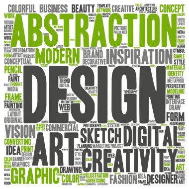 soyut kelime bulutu kompozisyon