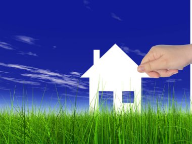 Adam el evde beyaz kağıt 