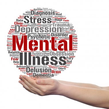 elinde kelimelerin yapılmış bulut