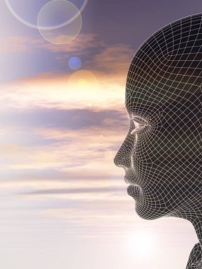 Tel kafes kadın baş