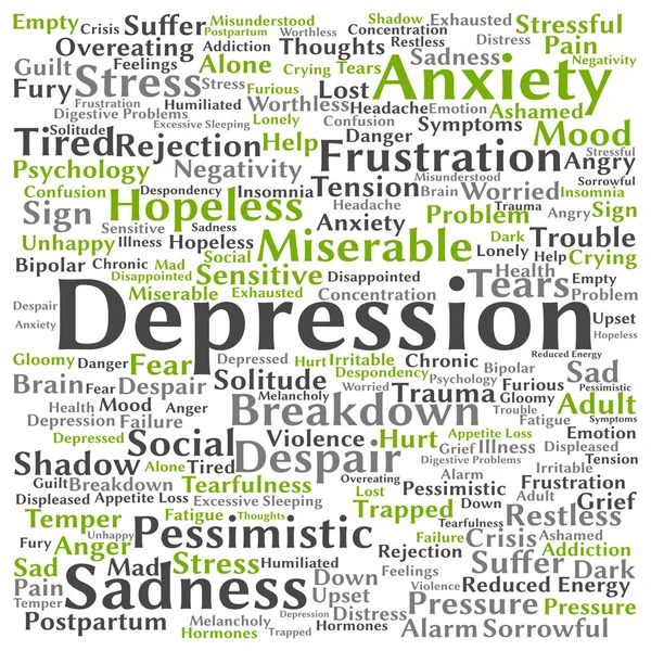 Depresi konseptual atau gangguan mental — Stok Foto