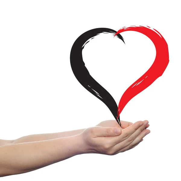 Símbolo de forma de corazón pintado — Foto de Stock