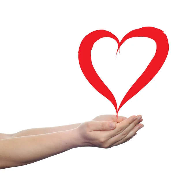 Símbolo de forma de corazón pintado — Foto de Stock