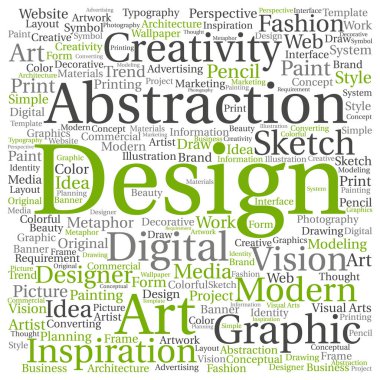 soyut kelime bulutu kompozisyon