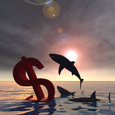 Su veya deniz batan para işareti