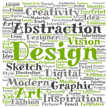 soyut kelime bulutu kompozisyon