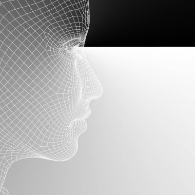 Tel kafes genç insan yüzü 