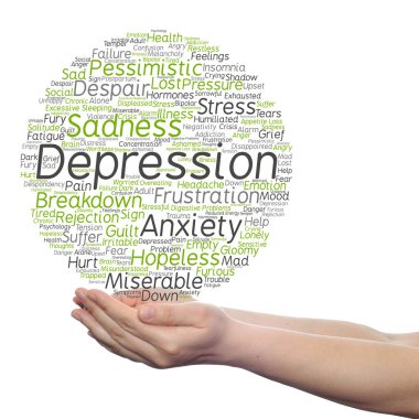 elinde kelimelerin yapılmış bulut