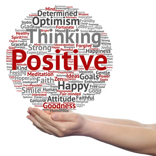 Positive thinking word cloud — Stock Photo, Image