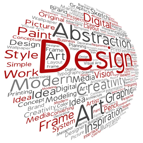 Abstract word cloud composition — Stock Photo, Image