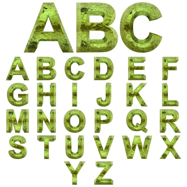 Groene vloeibare lettertype — Stockfoto